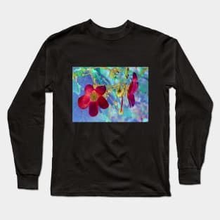 Wild Red Rose -Available As Art Prints-Mugs,Cases,Duvets,T Shirts,Stickers,etc Long Sleeve T-Shirt